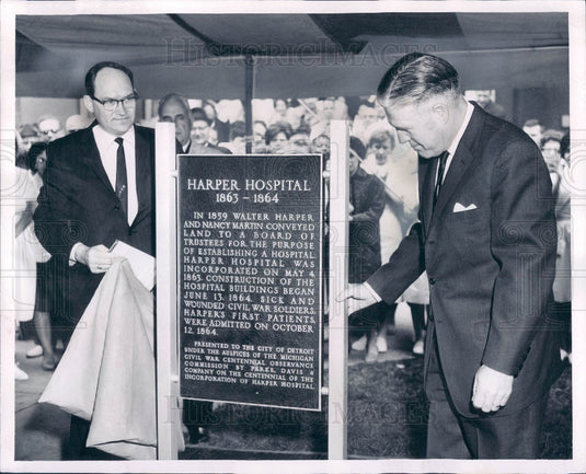 1964 Detroit MI Harper Hosp Gov Romney Press Photo - Historic Images