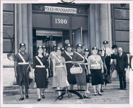 1962 Detroit MI School Crossing Guards Press Photo - Historic Images