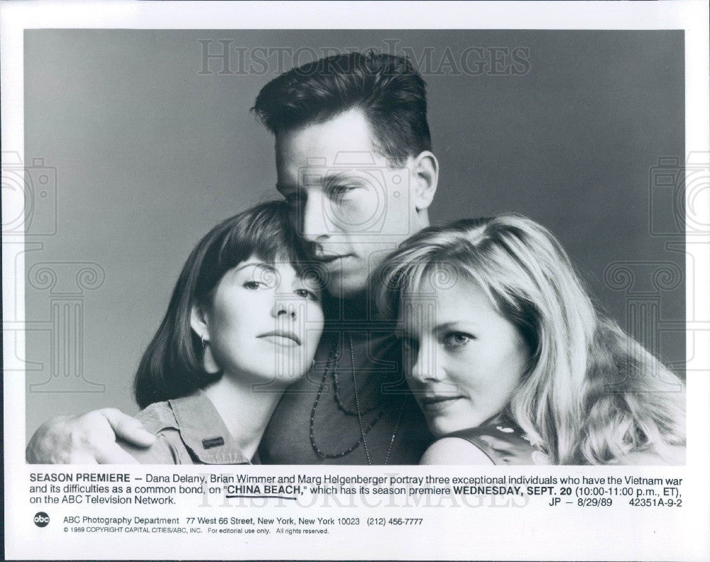 1989 Actors Dana Delany &amp; Brian Wimmer Press Photo - Historic Images