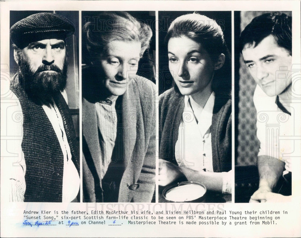 1976 Actors Andrew Kier/Edith MacArthur Press Photo - Historic Images