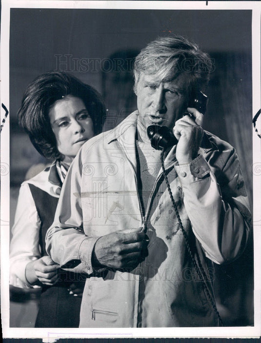 1971 Actors Lloyd Bridges & Diane Baker Press Photo - Historic Images