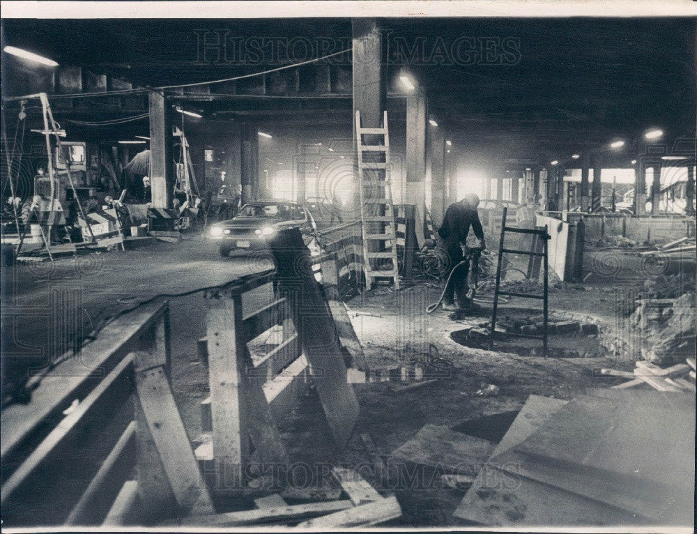 1971 Chicago Construction Michigan &amp; Wacker Press Photo - Historic Images