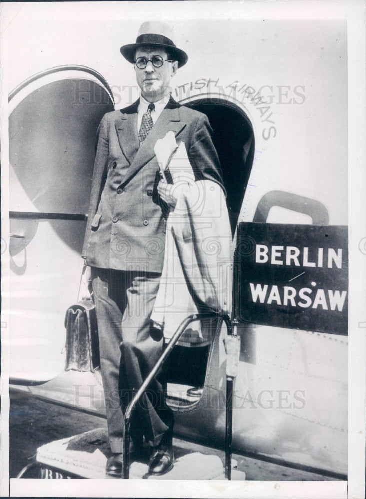 1939 William Strans Head Cntl European Dept Press Photo - Historic Images