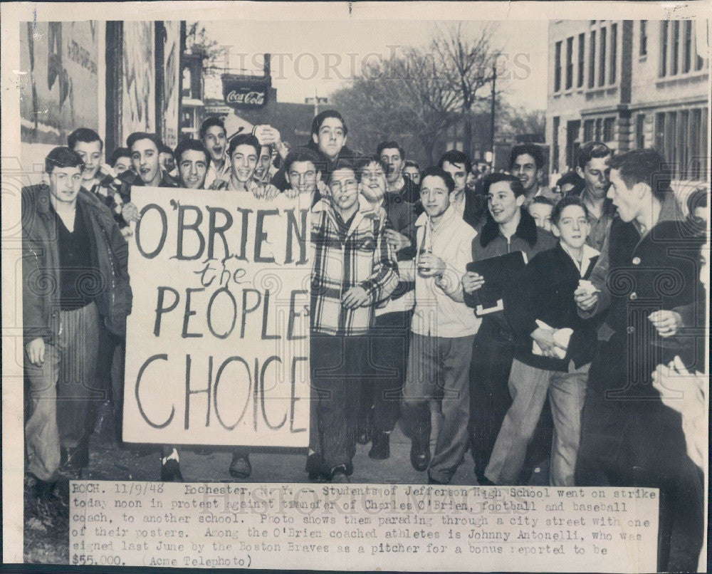 1948 Rochester NY Student Strike Press Photo - Historic Images