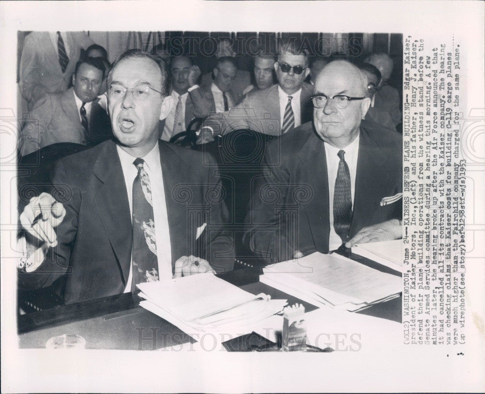 1953 US Shipbuilder Henry Kaiser Press Photo - Historic Images