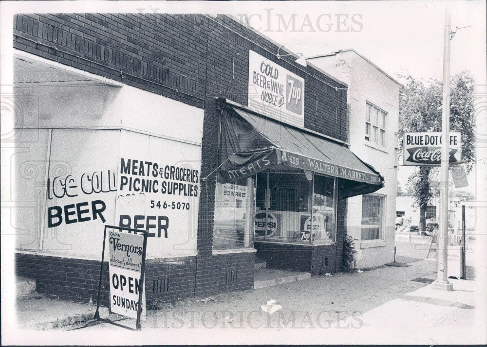 1972 Hazel Park MI John Noble Market Press Photo - Historic Images