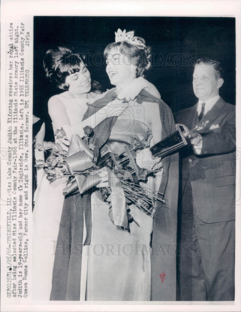 1966 Miss IL County Fair Judith Elfering Press Photo - Historic Images