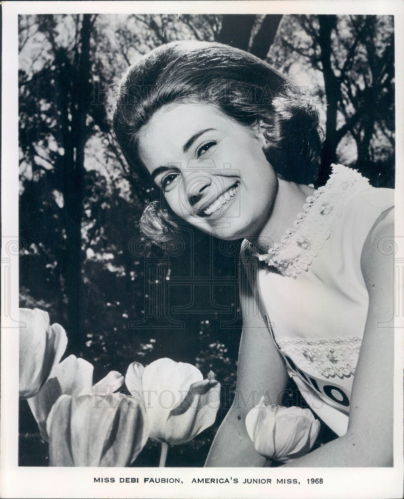 1968 America&#39;s Junior Miss Debi Faubion Press Photo - Historic Images