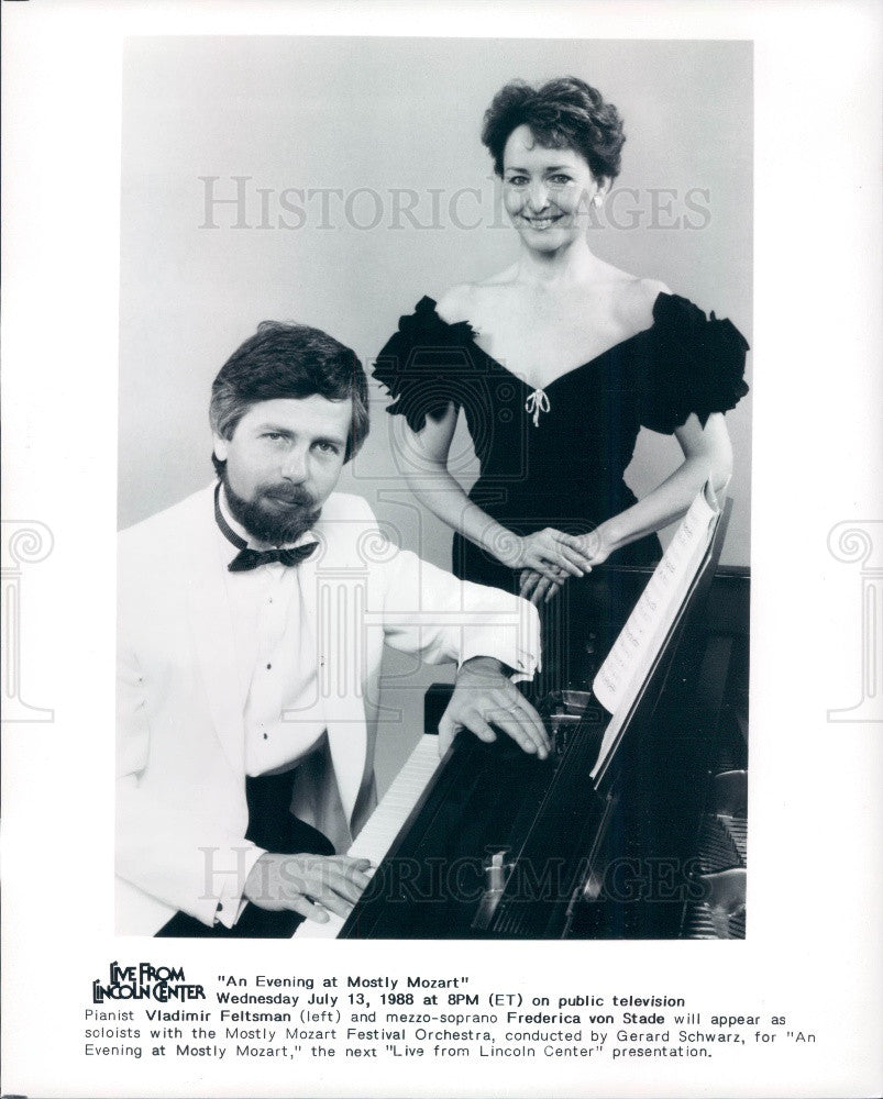 1988 Vladimir Feltsman/Frederica von Stade Press Photo - Historic Images