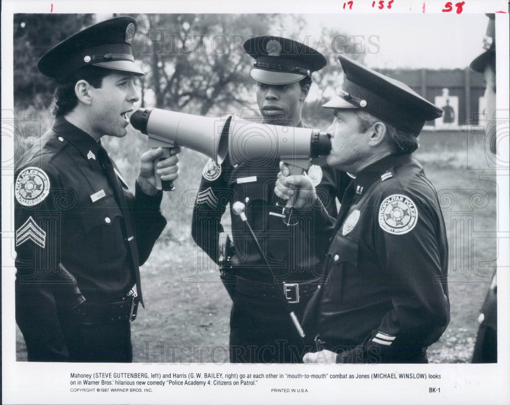 1987 PA Actor S Guttenberg/M Winslow/G.W. Bailey Photo - Historic Images