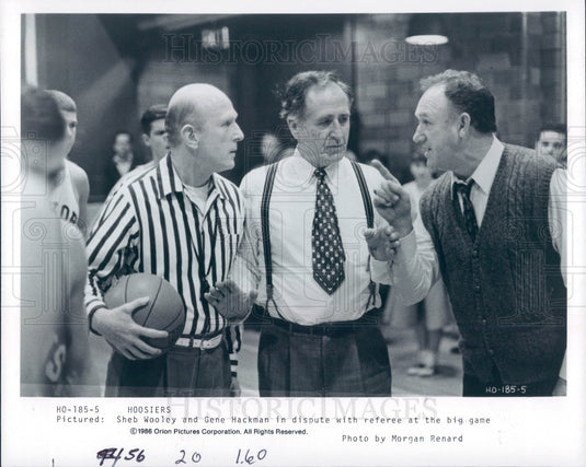 1987 Actors Gene Hackman & Sheb Wooley Hoosier Photo - Historic Images