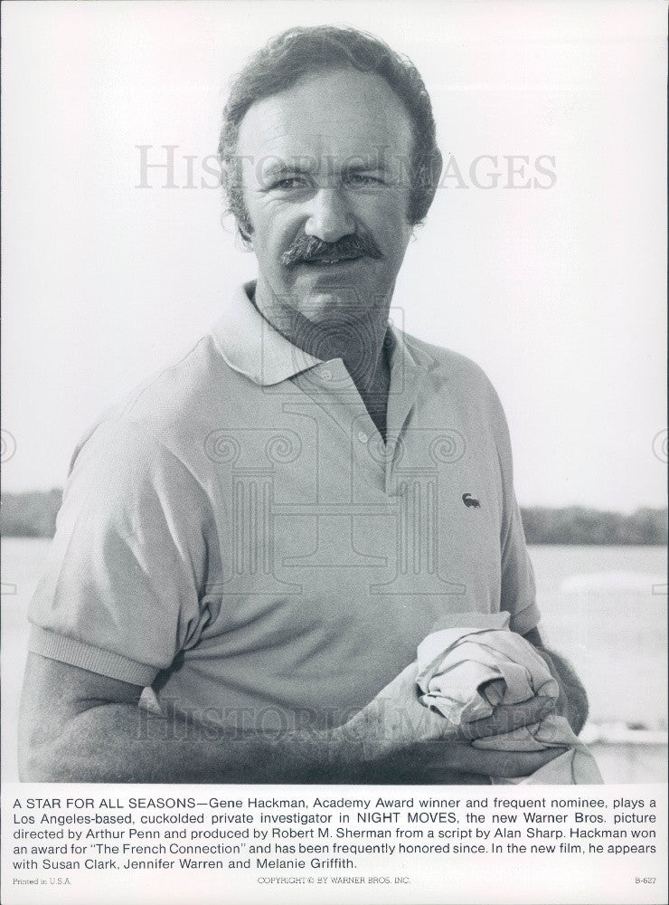 Undated Actor Gene Hackman Night Moves Press Photo - Historic Images