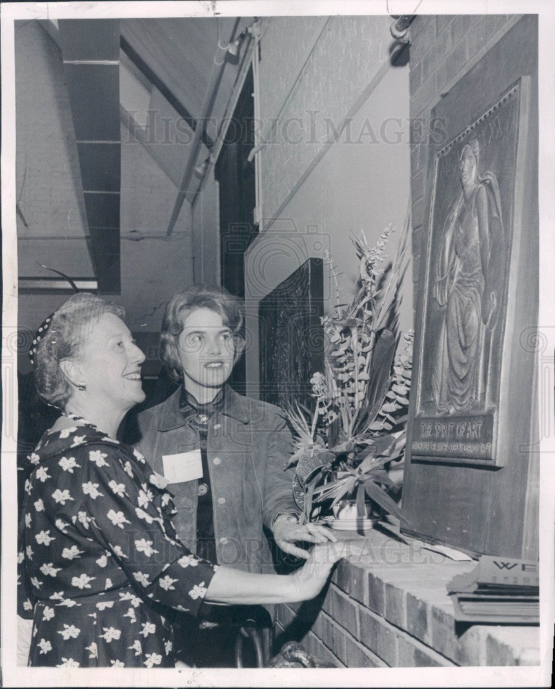 1963 Chicago Sculptor Lorado Taft Studio Press Photo - Historic Images