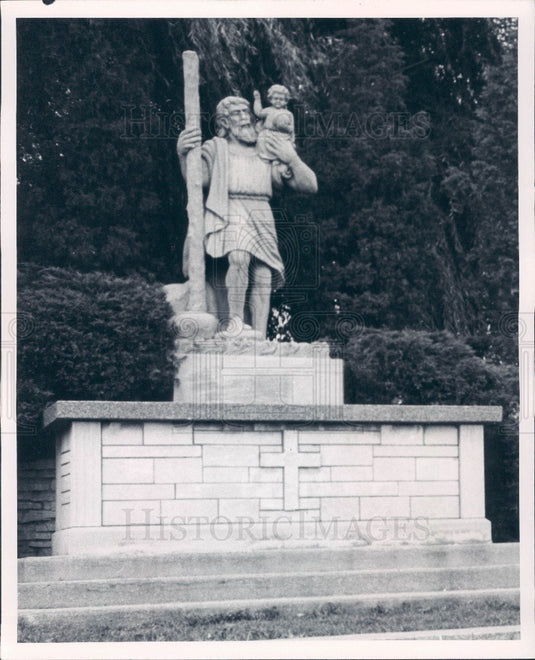 1969 Midlothian IL St Christopher Shrine Press Photo - Historic Images