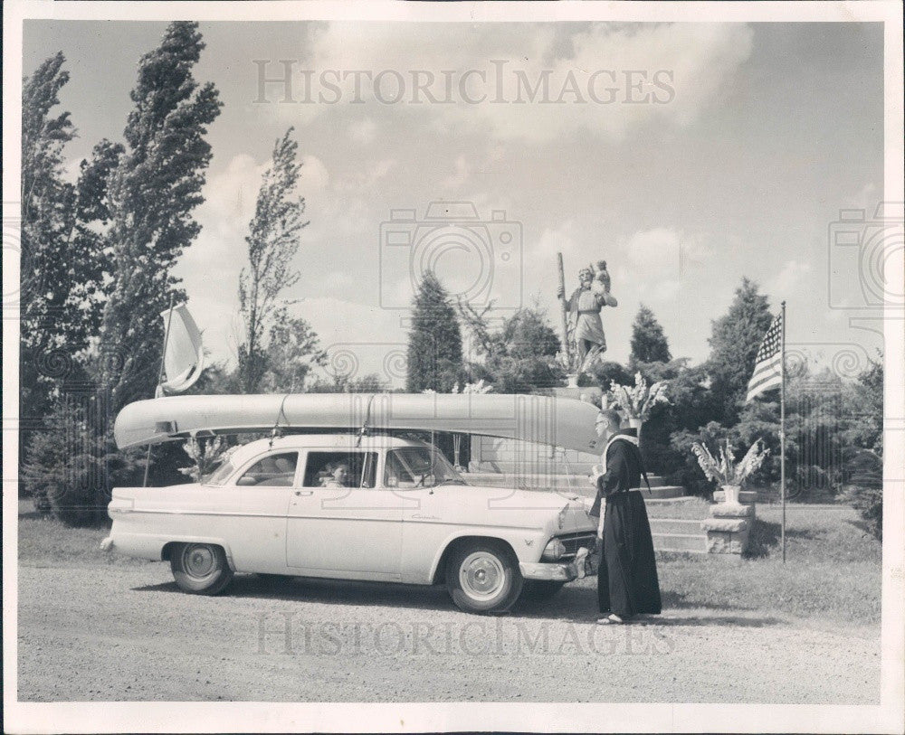 1957 Midlothian IL St Christopher Shrine Press Photo - Historic Images