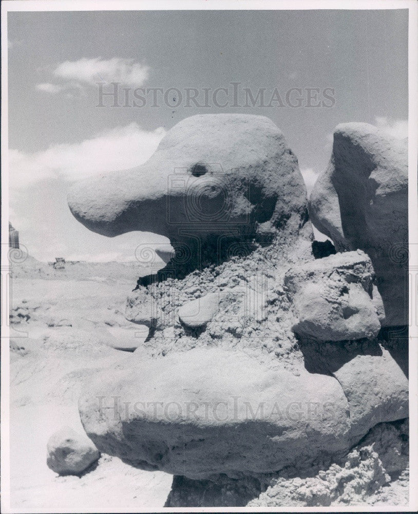 1952 Goblin Valley UT Donald Duck Rock Press Photo - Historic Images