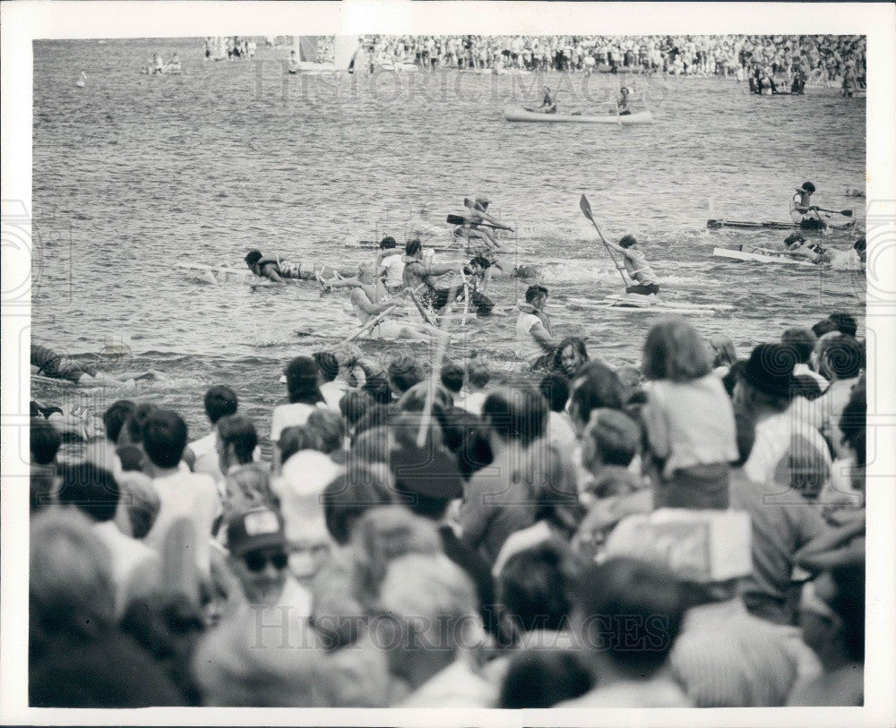 1971 Minneapolis MN Milk Carton Boat Race Press Photo - Historic Images