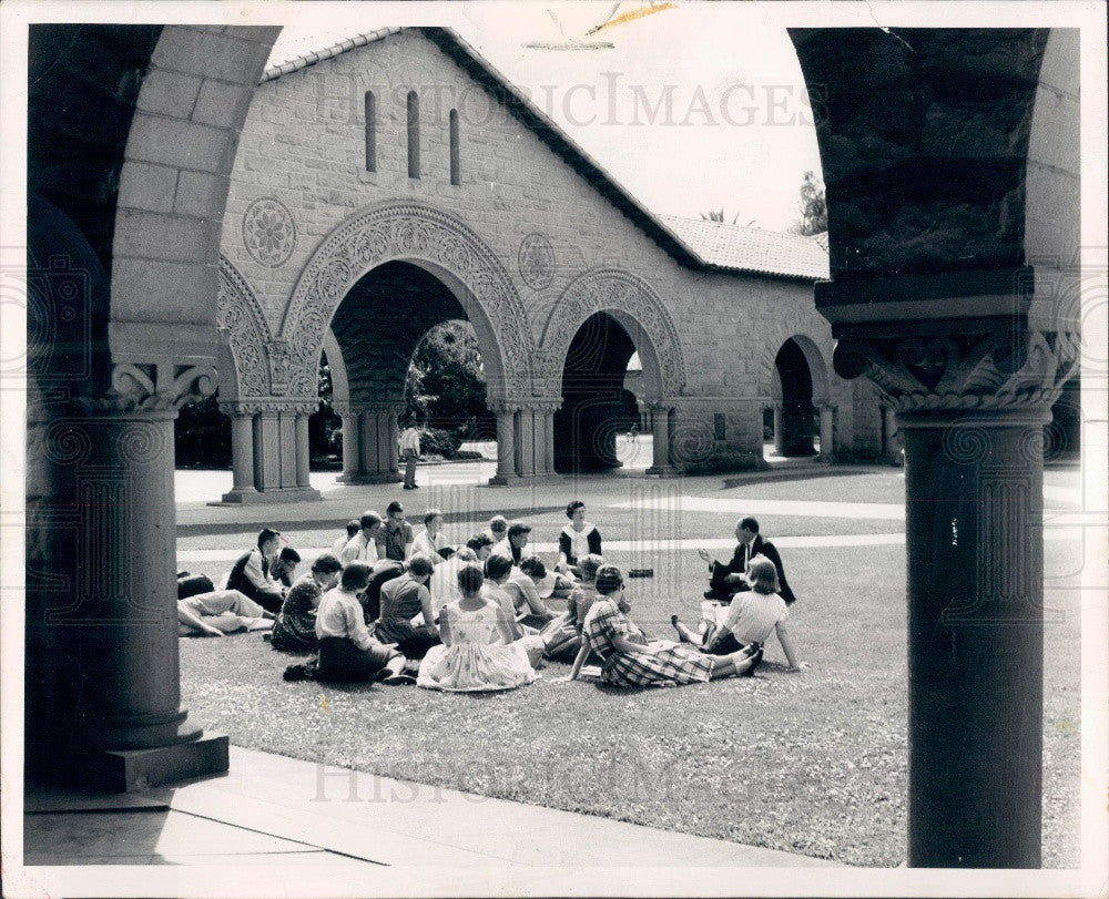 1960 CA Stanford Univ Quadrangle Press Photo - Historic Images