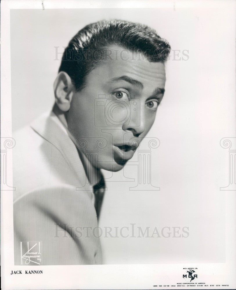 1955 Comedian Jack Kannon Press Photo - Historic Images