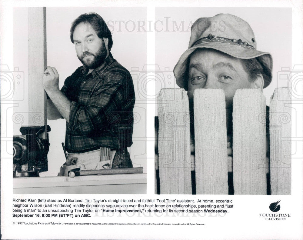 1997 Actors Richard Karn/Earl Hindman Press Photo - Historic Images