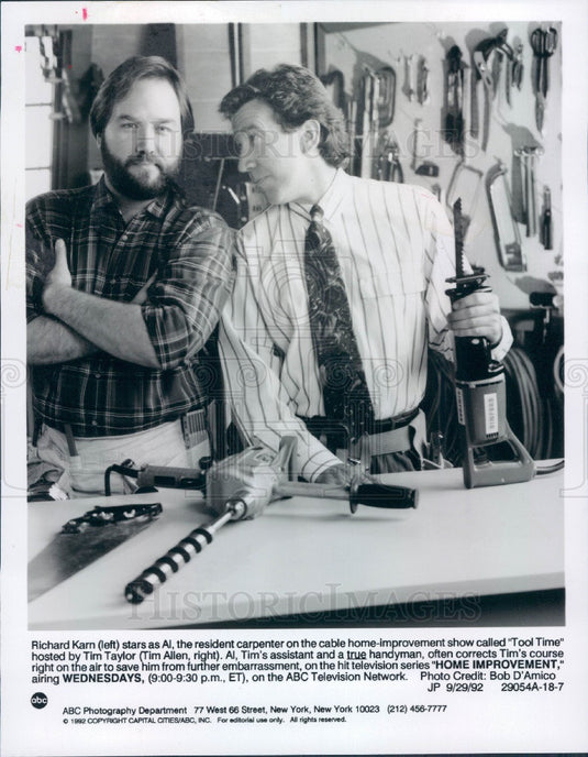 1993 Actors Richard Karn & Tim Allen Press Photo - Historic Images