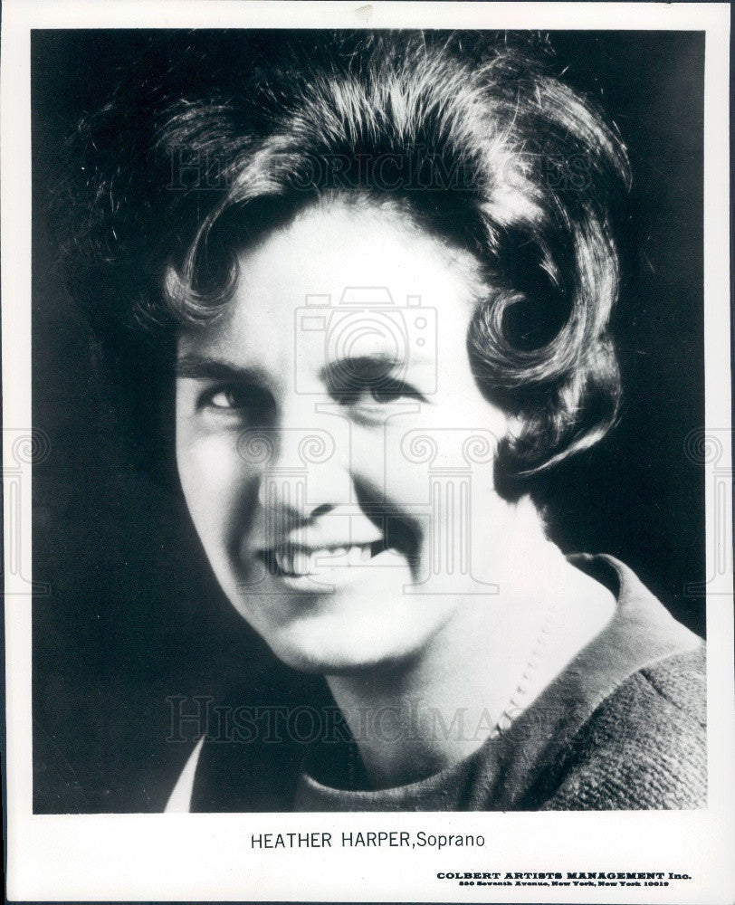 1972 Soprano Heather Harper Press Photo - Historic Images