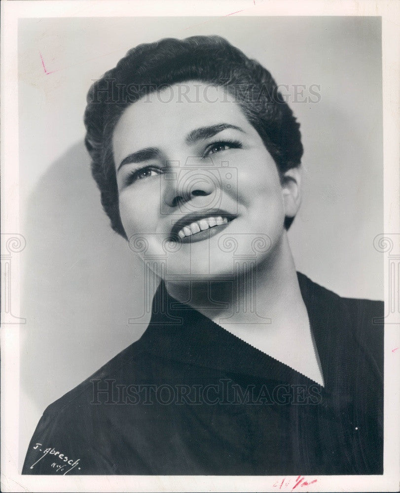 1956 Opera Singer Beatrice Krebs Press Photo