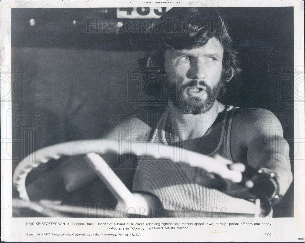 1978 Singer/Actor Kris Kristofferson Press Photo - Historic Images