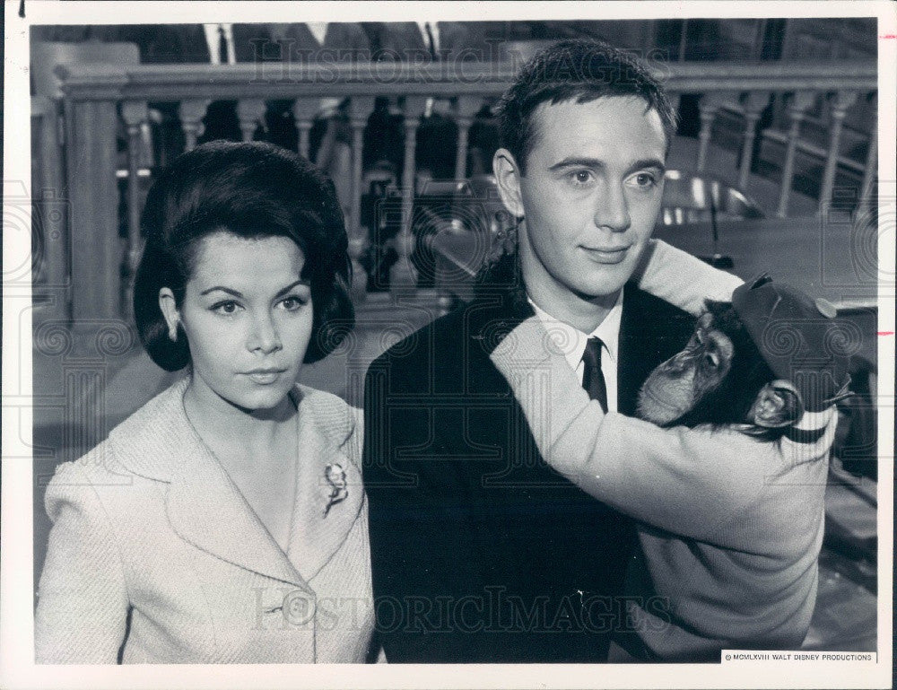 1973 Actors Annette Funicello &amp; Tommy Kirk Press Photo - Historic Images