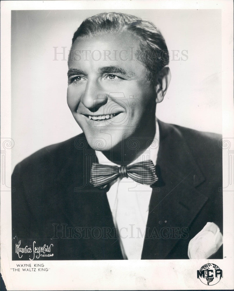 1960 Orchestra Leader Wayne King Press Photo - Historic Images