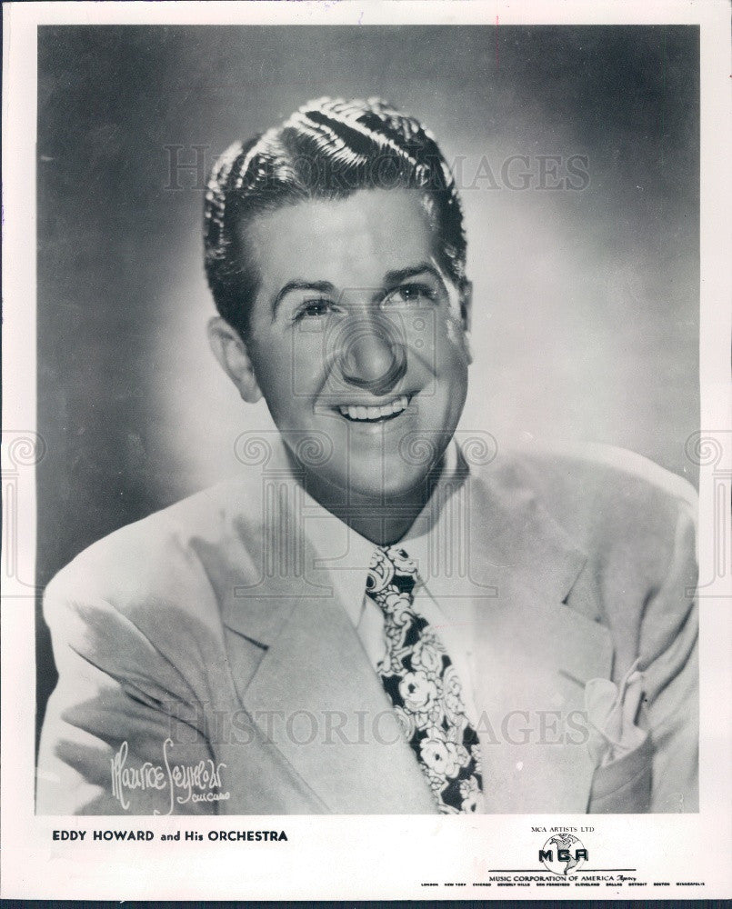 1956 Vocalist/Bandleader Eddy Howard Press Photo - Historic Images