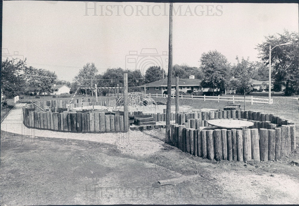 1972 Wheaton Illinois Tot Lot Press Photo - Historic Images