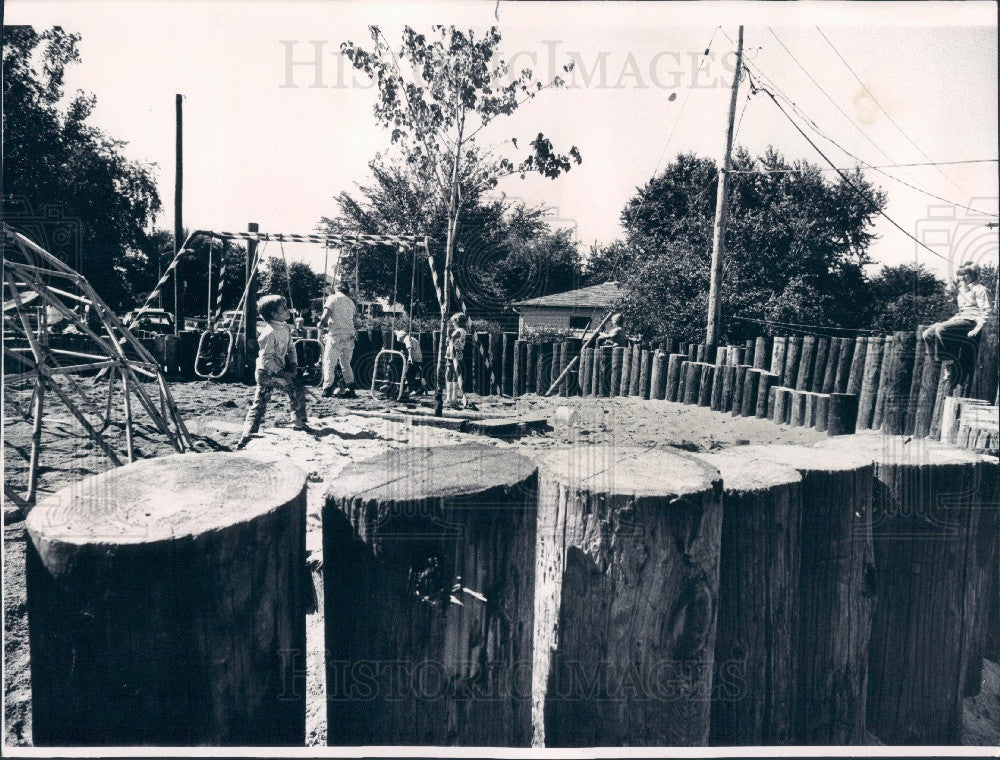 1972 Wheaton Illinois Tot Lot Press Photo - Historic Images