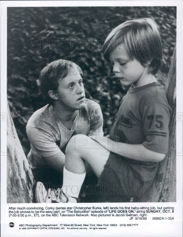 1989 Actors Christopher Burke/Jacob Gelman Press Photo - Historic Images