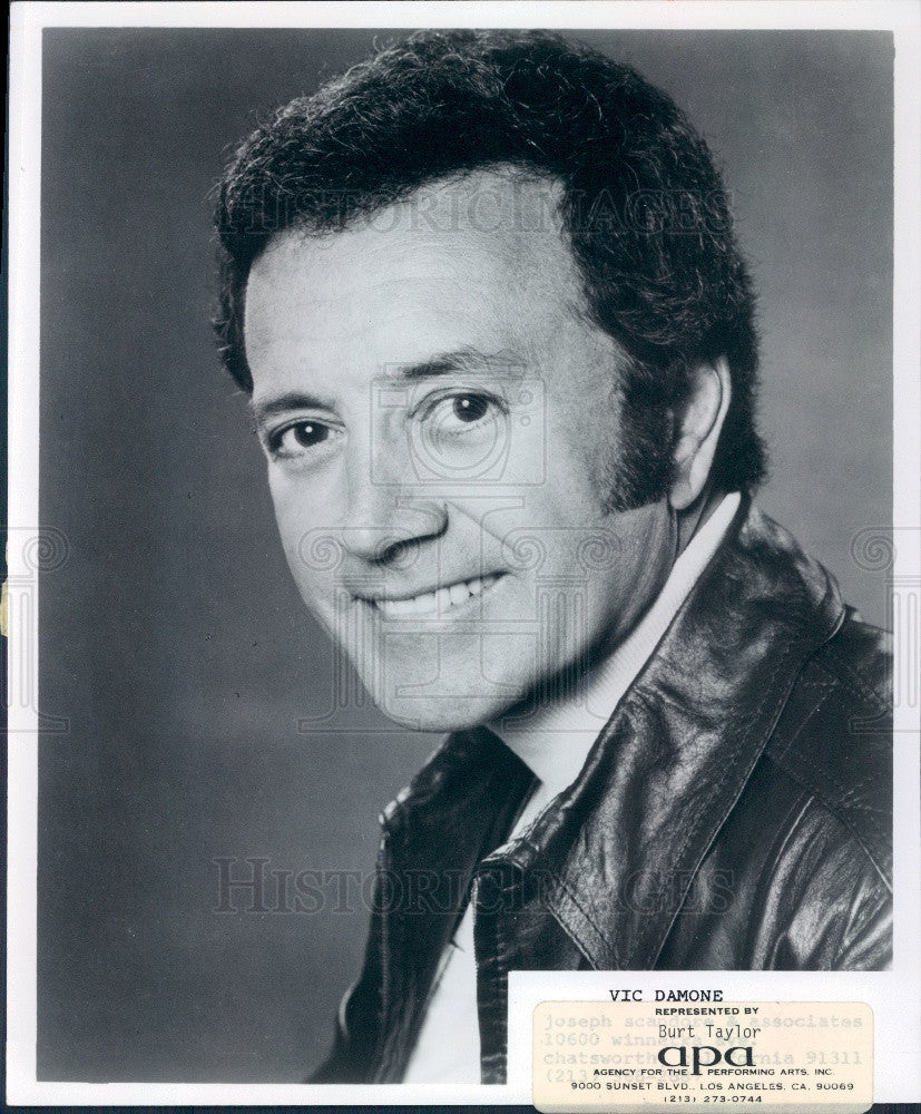 1977 Singer Vic Damone Press Photo - Historic Images