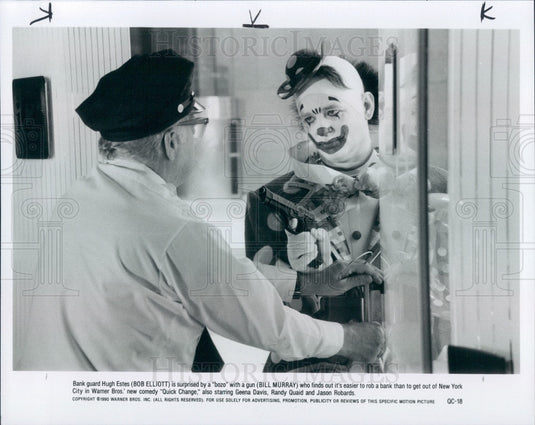 1990 Actors Bob Elliott & Bill Murray Press Photo - Historic Images