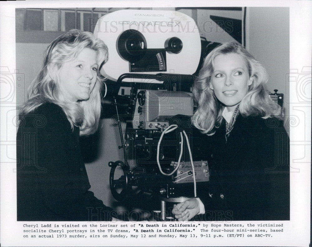 1985 Actress Cheryl Ladd &amp; Hope Masters Press Photo - Historic Images