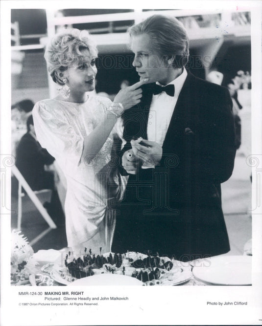 1987 Actors Glenne Headly & John Malkovich Press Photo - Historic Images