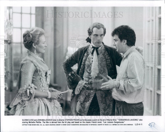 1989 Actors John Malkovich & Glenn Close Press Photo - Historic Images