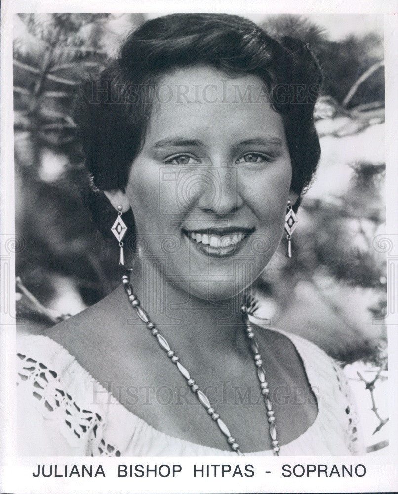 1979 Opera Soprano Juliana bishop Hitpas Press Photo - Historic Images