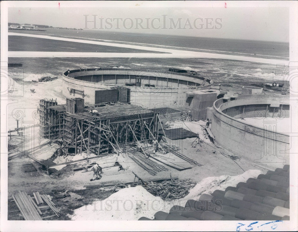 1954 St Petersburg FL Sewer Treatment Plant Press Photo - Historic Images