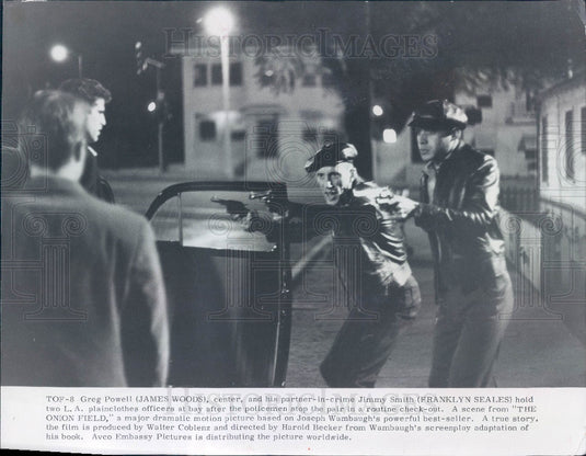 1979 Actors James Woods & Franklyn Seales Press Photo - Historic Images