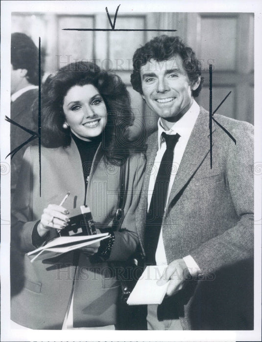 1984 Actors Morgan Brittany & David Birney Press Photo - Historic Images