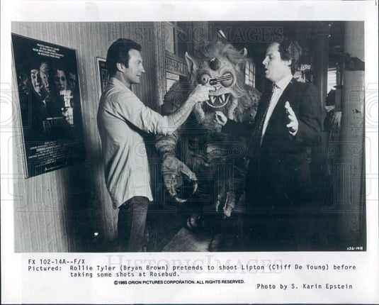 1986 Actors Bryan Brown & Cliff De Young Press Photo - Historic Images