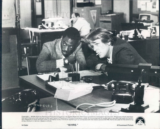 1983 Actors Eddie Murphy & Nick Nolte Press Photo - Historic Images