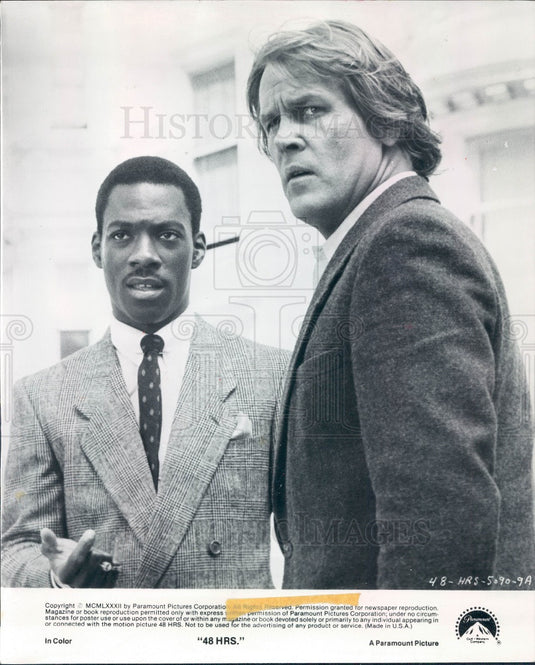 1983 Actors Eddie Murphy & Nick Nolte Press Photo - Historic Images