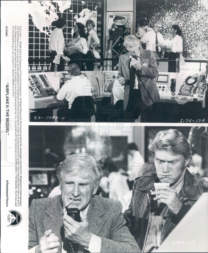 1982 Actors Lloyd Bridges &amp; Chuck Connors Press Photo - Historic Images