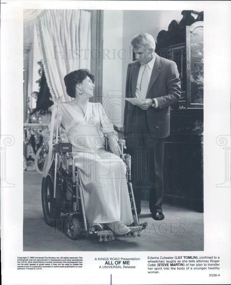 1984 Actors Steve Martin &amp; Lily Tomlin Press Photo - Historic Images