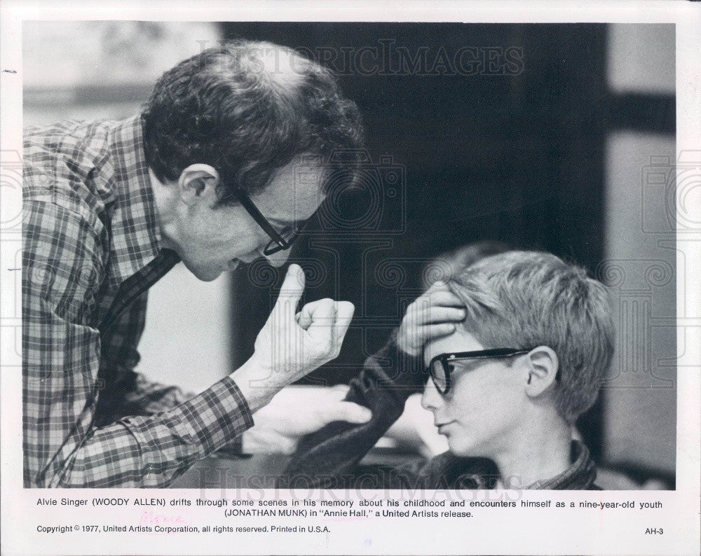 1977 Actor Woody Allen &amp; Jonathan Munk Press Photo - Historic Images