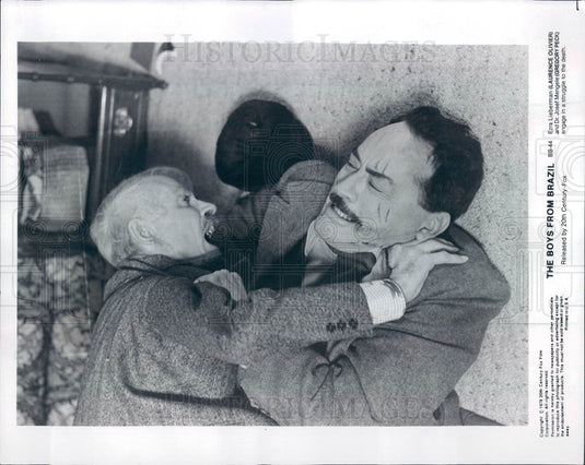1979 Actors Laurence Olivier & Gregory Peck Press Photo - Historic Images